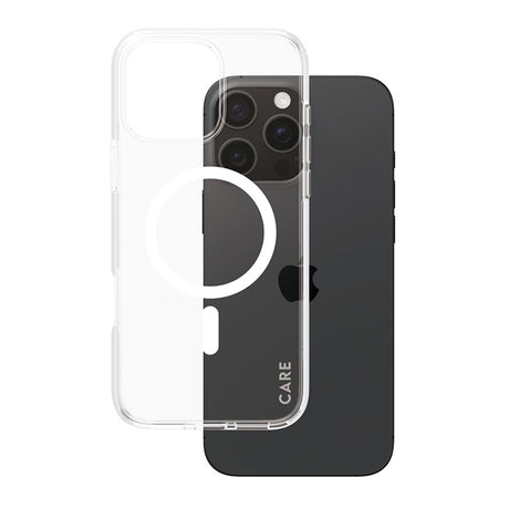 Husa de protectie PanzerGlass® CARE Flagship Urban Combat White MagSafe compatibil cu iPhone 16 Pro Max, Transparent