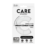 Husa de protectie PanzerGlass® CARE Flagship Urban Combat White MagSafe compatibil cu iPhone 16 Pro Max, Transparent