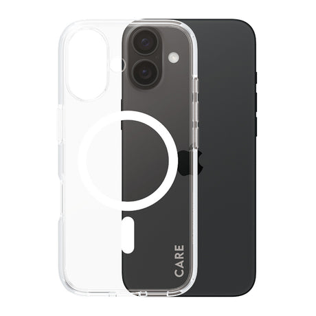 Husa de protectie PanzerGlass® CARE Flagship Urban Combat White MagSafe compatibil cu iPhone 16, Transparent