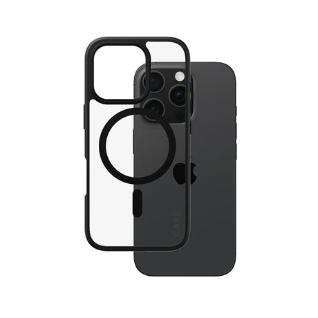 Husa de protectie PanzerGlass® CARE Flagship Urban Combat Black MagSafe compatibil cu iPhone 16 Pro, Negru