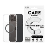 Husa de protectie PanzerGlass® CARE Flagship Urban Combat Black MagSafe compatibil cu iPhone 16 Pro Max, Transparent