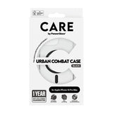 Husa de protectie PanzerGlass® CARE Flagship Urban Combat Black MagSafe compatibil cu iPhone 16 Pro, Transparent