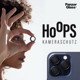 Folie de protectie PanzerGlass® Hoops® Camera Lens compatibil cu iPhone 17 Pro / iPhone 17 Pro Max / iPhone 16 Pro / iPhone 16 Pro Max, Glitter Silver