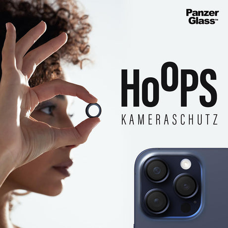 Folie de protectie PanzerGlass® Hoops® Camera Lens compatibil cu iPhone 16e / iPhone 17e, Transparent
