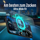 Folie de protectie PanzerGlass® Ultra-Wide Fit Gaming compatibil cu iPhone 16 Pro Max, Negru Mat