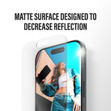 Folie de protectie PanzerGlass® Anti-Reflective Armor w. EasyAligner compatibil cu iPhone 17 Pro, Transparent Mat