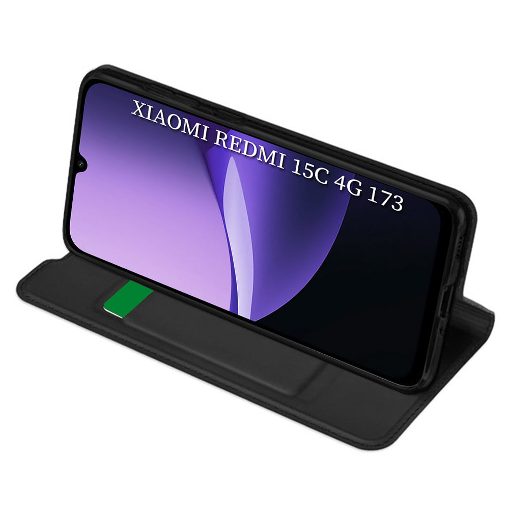 Husa de protectie Techsuit Magskin Book compatibil cu Xiaomi Redmi 15C 4G / Redmi 15C 5G, Negru