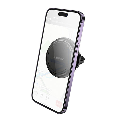 Suport Borofone Parker (BH135), Magnetic, for Air Vent, Mini Size, Negru