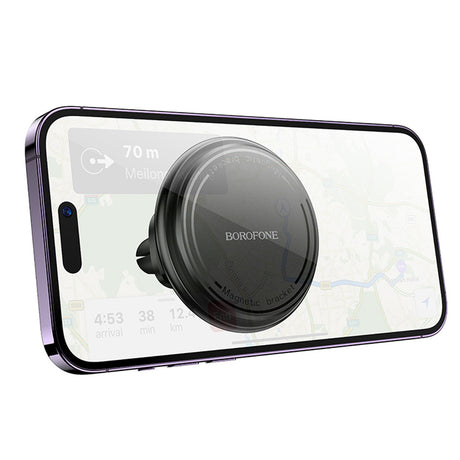 Suport Borofone Parker (BH135), Magnetic, for Air Vent, Mini Size, Negru
