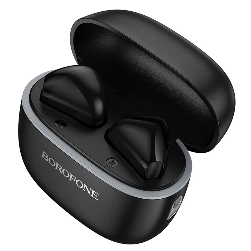 Casti Borofone Sound (FQ11), Bluetooth V5.4, 300mAh, True Wireless, Siri Activation, In-Ear Design, Negru