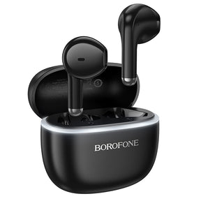Casti Borofone Sound (FQ11), Bluetooth V5.4, 300mAh, True Wireless, Siri Activation, In-Ear Design, Negru