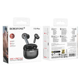 Casti fara Fir, BT5.4, ANC + ENC, 300mAh, Control Tactil - Borofone Peaceful (FQ9 Plus) - Black
