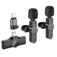 Casti Borofone (set de 2) Wireless Lavalier Microphones Trophy (BFK12), 2.4Ghz, Type-C, Lightning, 70mAh, Negru