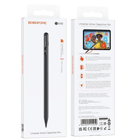 Stylus Borofone Universal Active Capacitive Stylus Pen BG100, negru