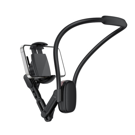 Suport Acefast Neck Phone (E33), for GoPro, Phone, with Clamp, 360° Adjustable, Secure Fit, Silicone Neckband, Negru