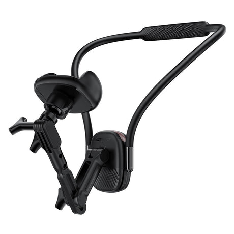 Suport Acefast Neck Phone (E33), for GoPro, Phone, with Clamp, 360° Adjustable, Secure Fit, Silicone Neckband, Negru