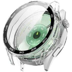 Folie de protectie smartwatch Techsuit Defense360 Pro Bezel + Screen Protector compatibil cu Huawei Watch GT 6 46mm, Transparent
