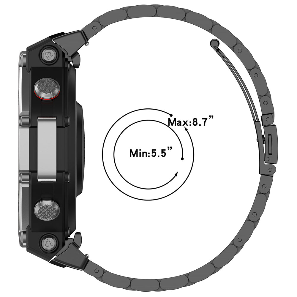 TechSuit Curea smartwatch Techsuit Watchband (W010) compatibil cu Amazfit T-Rex 3, Negru – imagine 5