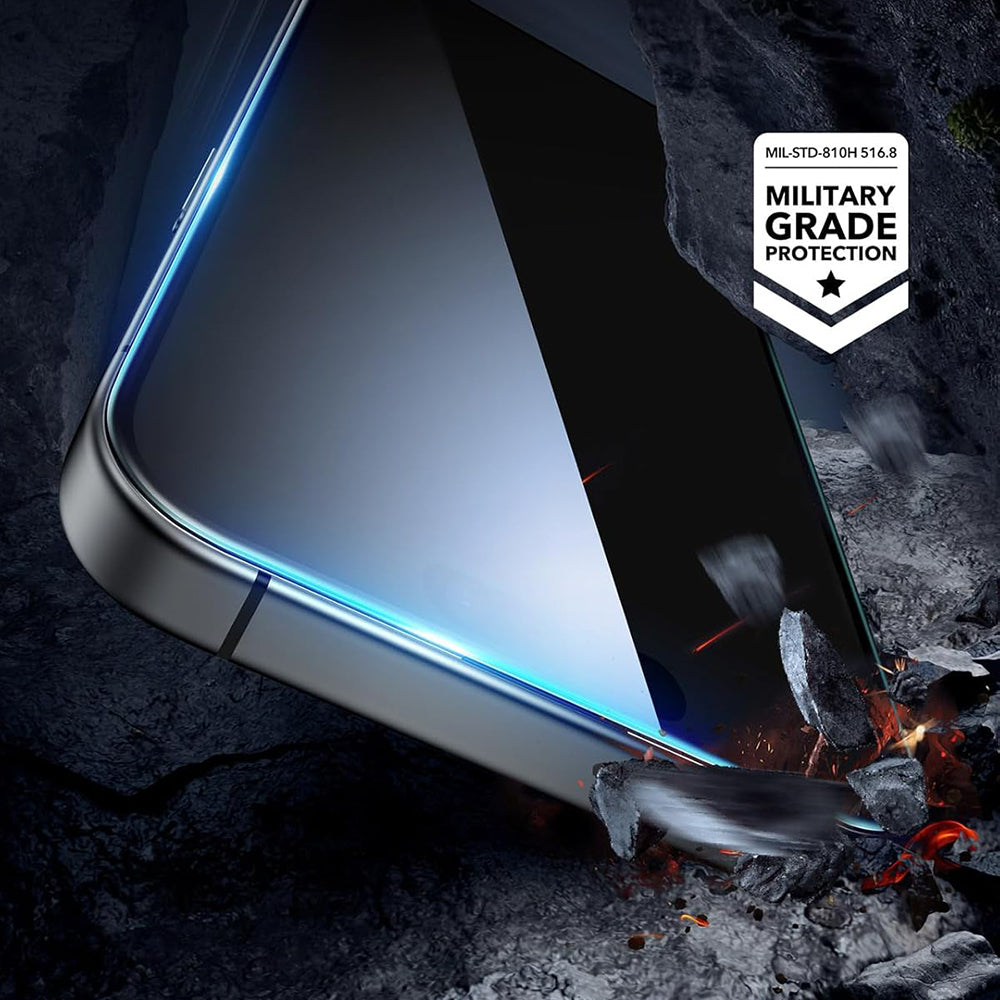 Folie de protectie ESR Tempered Glass compatibil cu iPhone 16, Negru