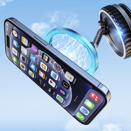 Suport Techsuit Premium VacuumGripX (S15), for Dashboard, Magnetic, N55, 360° Adjustable, Foldable, Negru