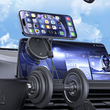Suport Techsuit Premium VacuumGripX (S15), for Dashboard, Magnetic, N55, 360° Adjustable, Foldable, Negru