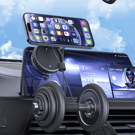 Suport Techsuit Premium VacuumGripX (S15), for Dashboard, Magnetic, N55, 360° Adjustable, Foldable, Negru