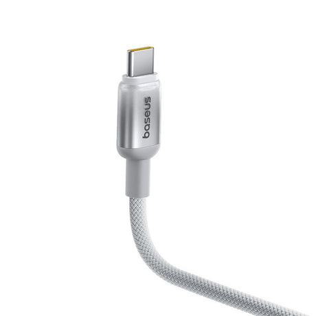 Cablu Baseus Discolor (E0420802), USB-A to USB-C, 100W, 480Mbps, 1m, Argintiu