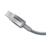 Cablu Baseus Discolor (E0420803), USB-A to USB-C, 100W, 480Mbps, 2m, Argintiu