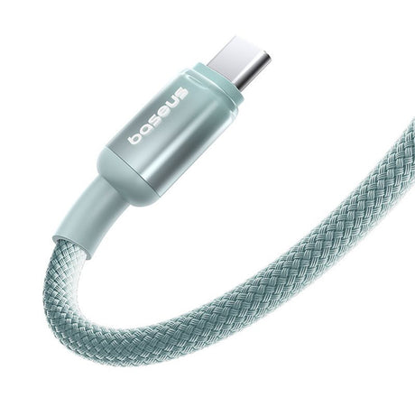 Cablu Baseus Discolor (E0420701), USB-C to USB-C, 100W, 480Mbps, 2m, Albastru /Green