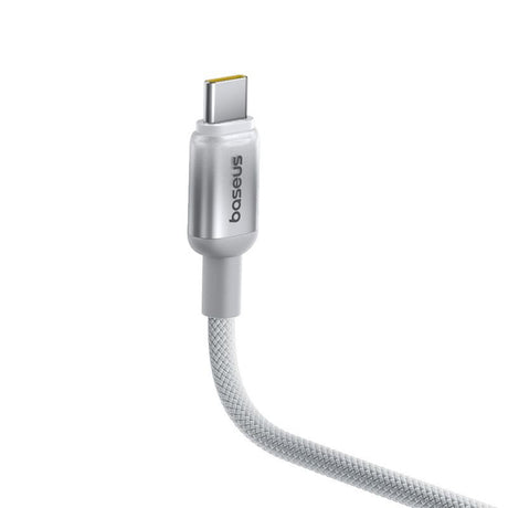 Cablu Baseus Discolor (E0420702), USB-C to USB-C, 100W, 480Mbps, 1m, Argintiu