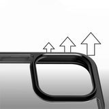 Husa de protectie PanzerGlass® HardCase Black MagSafe & Frame Series compatibil cu iPhone 16 Pro, Transparent