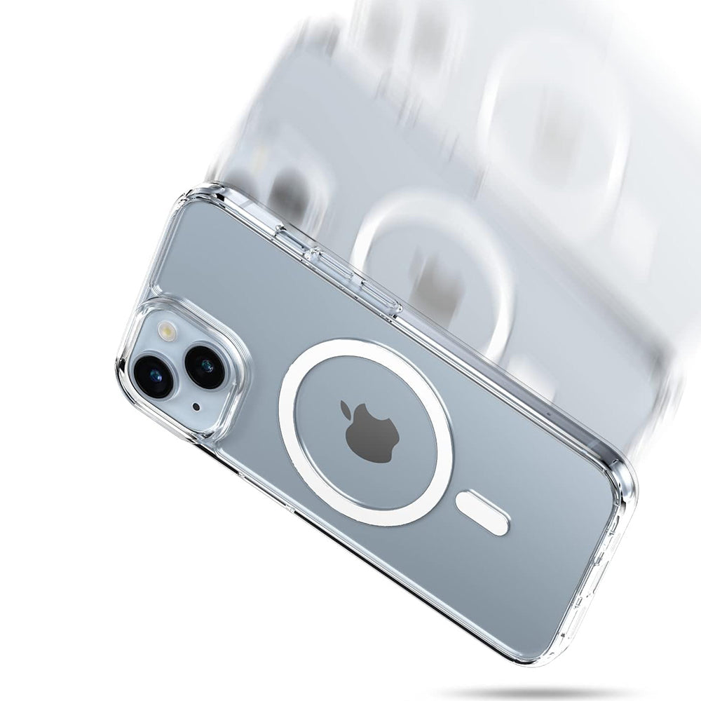 Husa de protectie PanzerGlass® HardCase White MagSafe Series compatibil cu iPhone 16 Pro, Transparent