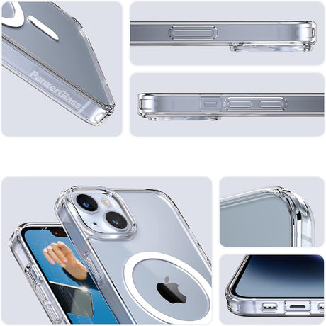 Husa de protectie PanzerGlass® HardCase White MagSafe Series compatibil cu iPhone 16, Transparent