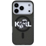 Husa de protectie Karl Lagerfeld IML Glitter Karl & Choupette Sketch Logo MagSafe (KLHMP17LHGKCGKBK) compatibil cu iPhone 17 Pro, Negru