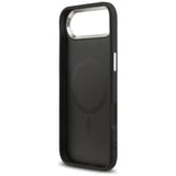Husa de protectie Karl Lagerfeld Leather Karl & Choupette Pins MagSafe (KLHMP17MPSMLRKCK) compatibil cu iPhone 17 Air, Negru