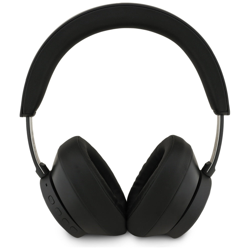 Casti Guess Wireless Saffiano Triangle Logo (GUBHC15PGMRTRK), Bluetooth, ENC, On-ear, Eco Leather, Negru