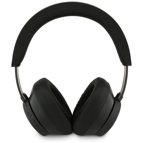 Casti Guess Wireless Saffiano Triangle Logo (GUBHC15PGMRTRK), Bluetooth, ENC, On-ear, Eco Leather, Negru