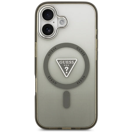 Husa de protectie Guess IML Gradient Triangle Logo MagSafe (GUHMP17SHGTMLCGA) compatibil cu iPhone 17, Kaki