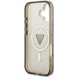 Husa de protectie Guess IML Gradient Triangle Logo MagSafe (GUHMP17SHGTMLCGA) compatibil cu iPhone 17, Kaki