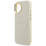 Husa de protectie Guess Peony Hot Stamp MagSafe (GUHMP17SPSAMSECE) compatibil cu iPhone 17, Bej