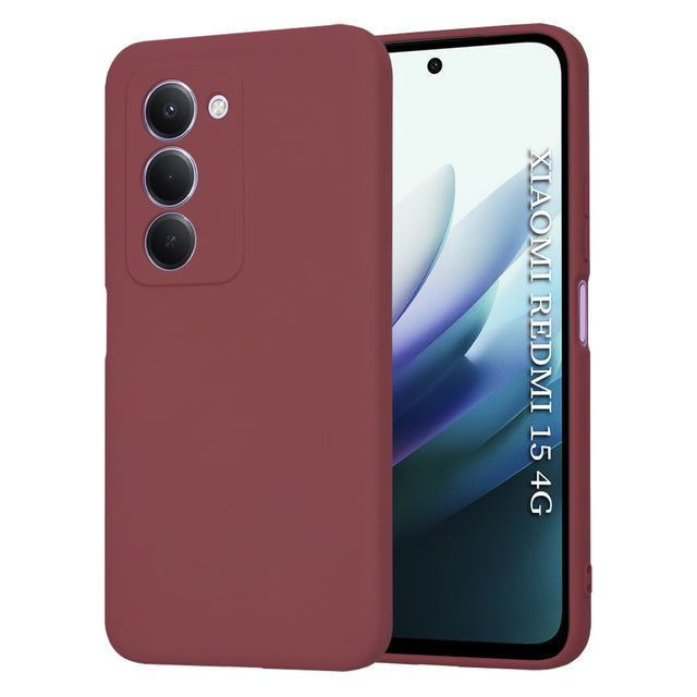 Husa de protectie Techsuit SoftFlex compatibil cu Xiaomi Redmi 15 4G / Redmi 15 5G, Plum Red