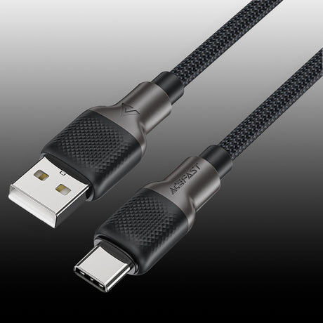 Cablu Acefast (C10-04), Fast Charging, USB to Type-C, 3A, 25.000 Bends, Durable Silicone, 1.2m, Negru