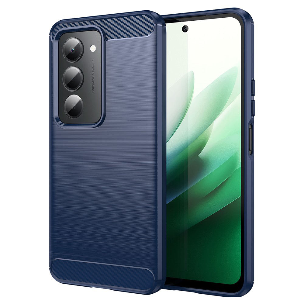 Husa de protectie Techsuit Carbon Silicone compatibil cu Xiaomi Redmi 15 4G / Redmi 15 5G, Albastru