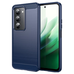 Husa de protectie Techsuit Carbon Silicone compatibil cu Xiaomi Redmi 15 4G / Redmi 15 5G, Albastru