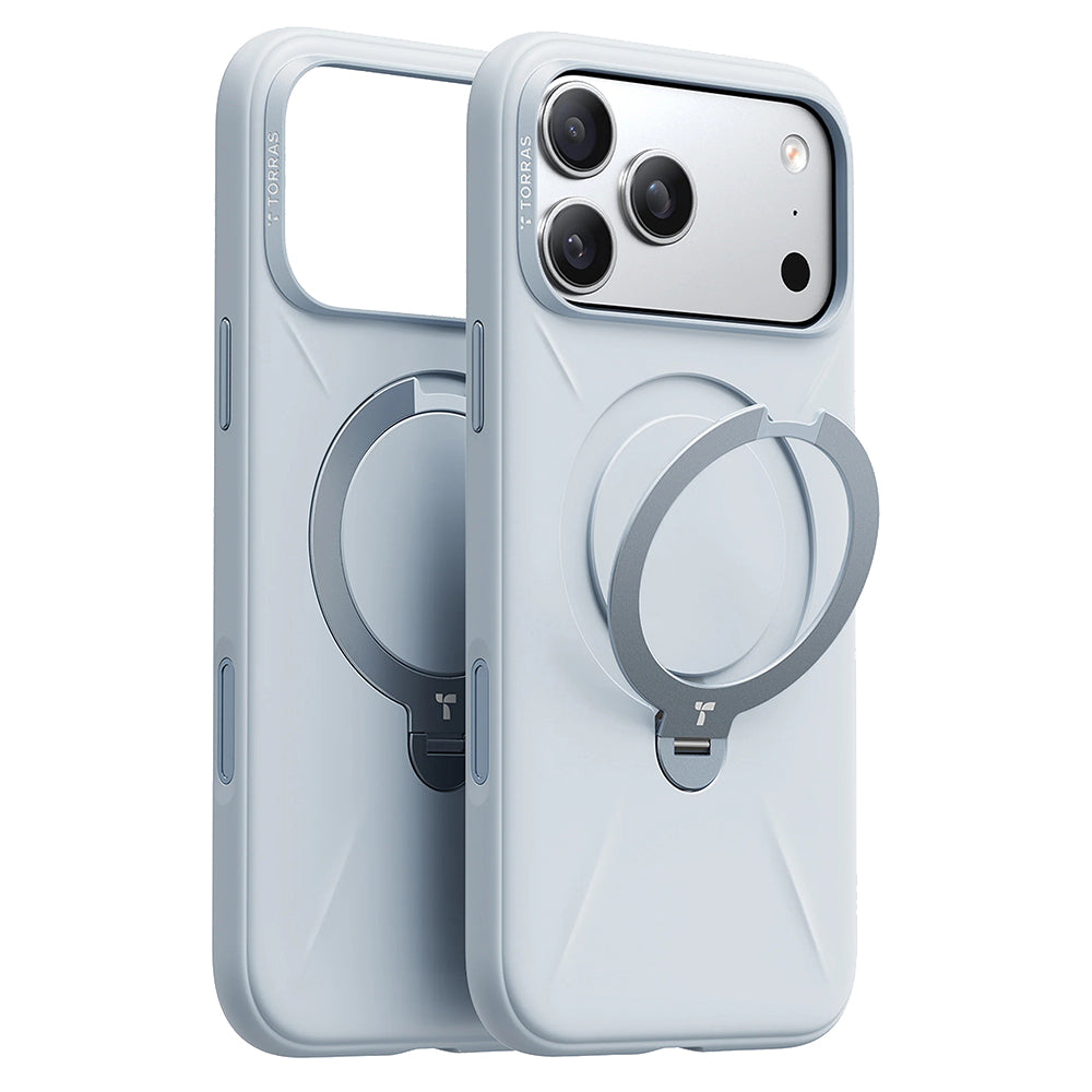 Husa de protectie Torras QPRO Silicone Series compatibil cu iPhone 17 Pro, Albastru Pastel