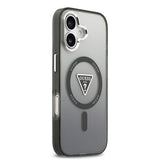 Husa de protectie Guess IML Gradient Triangle Logo MagSafe (GUHMP17SHGTMLCGK) compatibil cu iPhone 17, Negru
