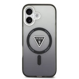 Husa de protectie Guess IML Gradient Triangle Logo MagSafe (GUHMP17SHGTMLCGK) compatibil cu iPhone 17, Negru