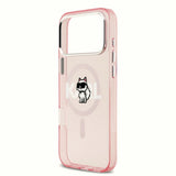 Husa de protectie Karl Lagerfeld IML Choupette Sketch Logo MagSafe (KLHMP17XHGCHGKBP) compatibil cu iPhone 17 Pro Max, Roz