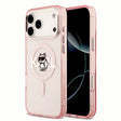 Husa de protectie Karl Lagerfeld IML Choupette Sketch Logo MagSafe (KLHMP17XHGCHGKBP) compatibil cu iPhone 17 Pro Max, Roz