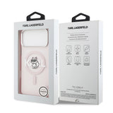 Husa de protectie Karl Lagerfeld IML Choupette Sketch Logo MagSafe (KLHMP17LHGCHGKBP) compatibil cu iPhone 17 Pro, Roz